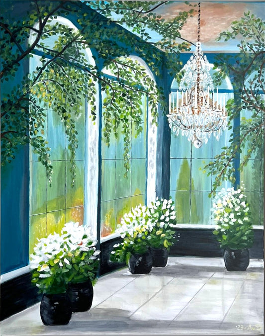 Greenhouse in witte baklijst