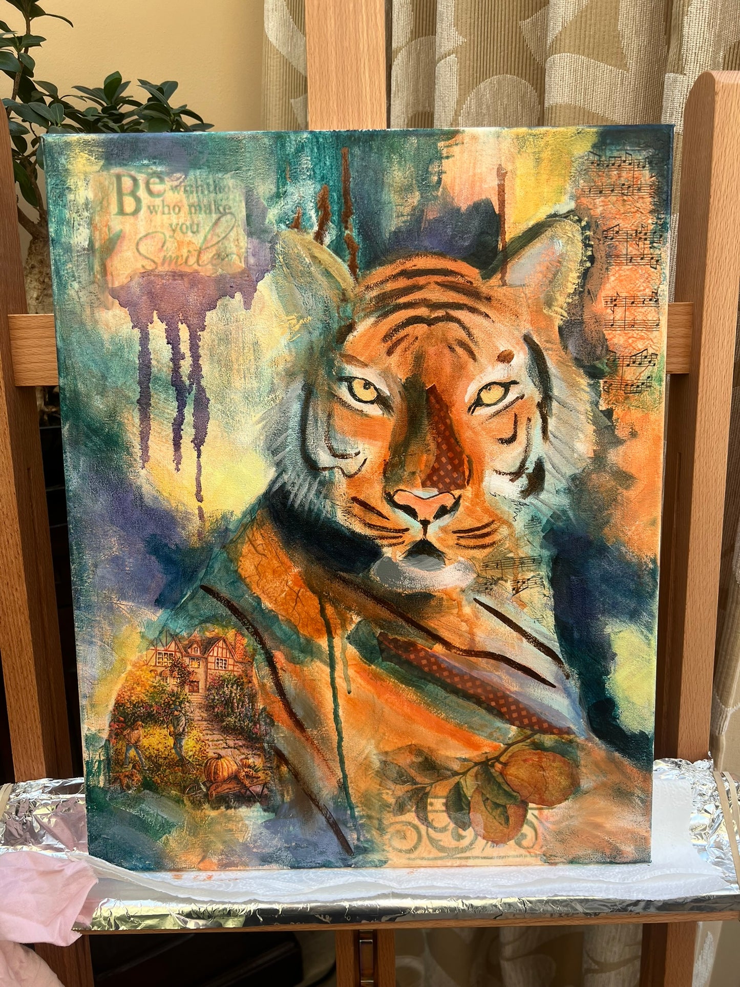 A Tiger makes me smile SOLD