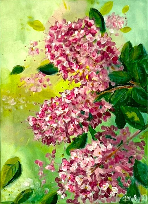 Blooming wild chestnut tree