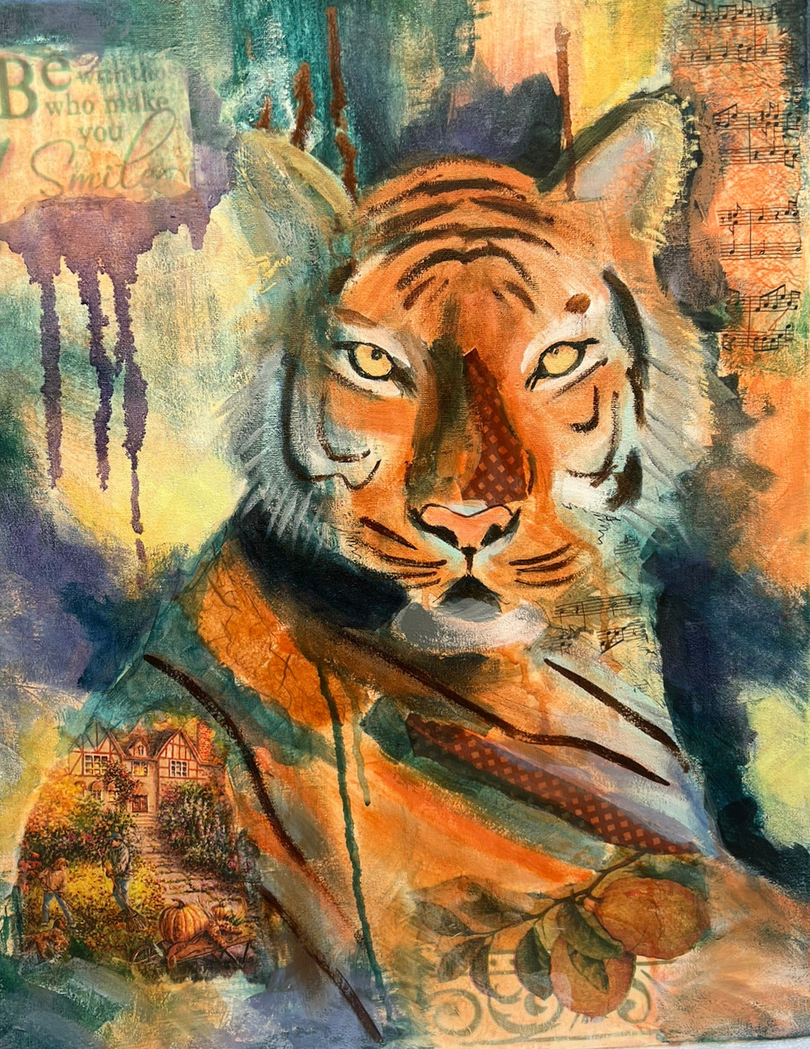 A Tiger makes me smile SOLD