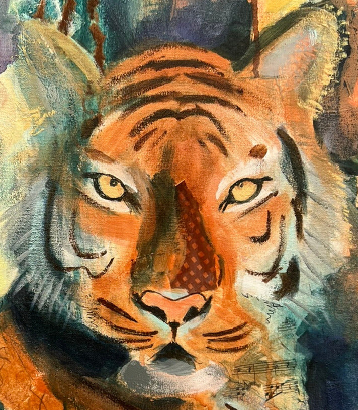 A Tiger makes me smile SOLD